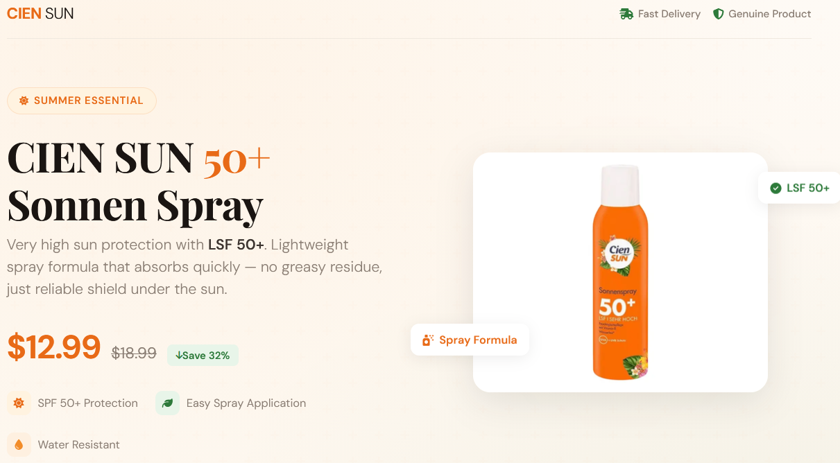 Preview of 1-Page Product Sale Form project